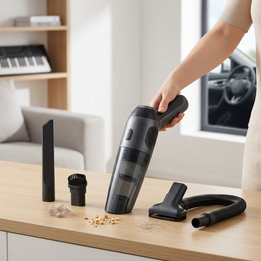 Cordless Handheld Vacuum Cleaner – Portable High-Power Mini Car Vacuum, Rechargeable Hand Vacuum for Home, Sofa, Pet Hair, Keyboard & Auto Interior