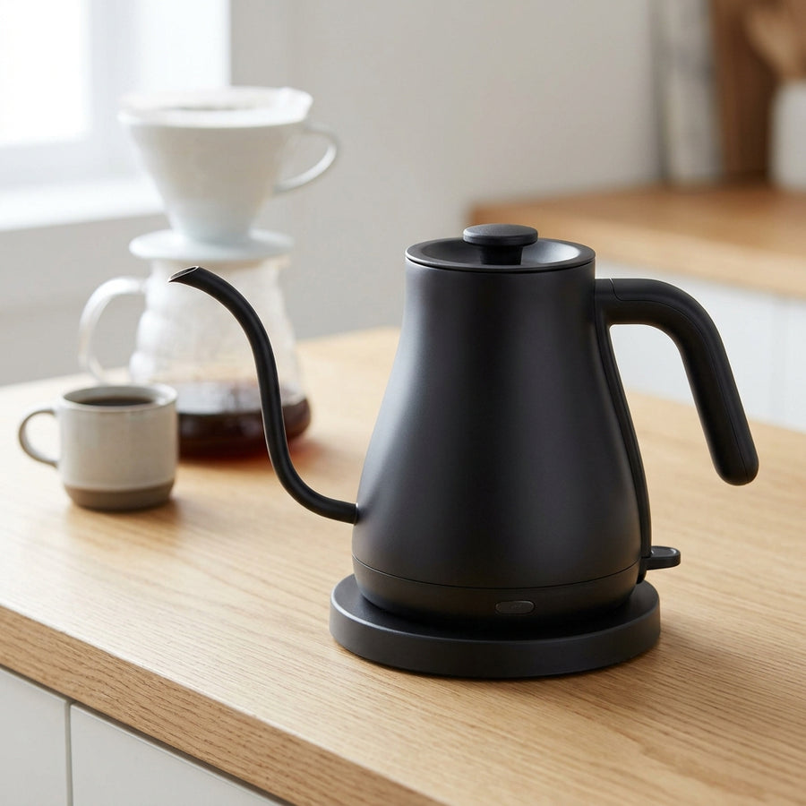 Electric Gooseneck Kettle – Fast-Heating Pour Over Coffee Kettle with Precision Spout, Compact Hot Water Kettle for Coffee, Tea & Home Brewing