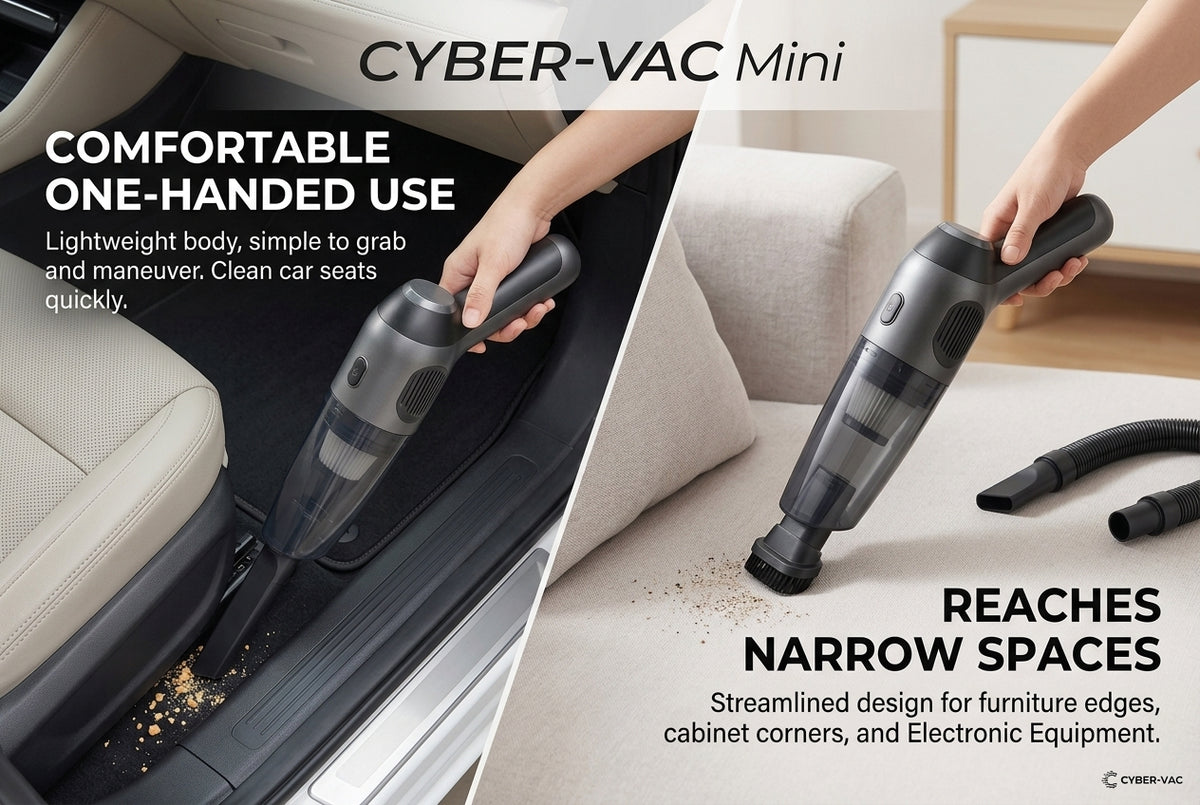 Cordless Handheld Vacuum Cleaner – Portable High-Power Mini Car Vacuum, Rechargeable Hand Vacuum for Home, Sofa, Pet Hair, Keyboard & Auto Interior