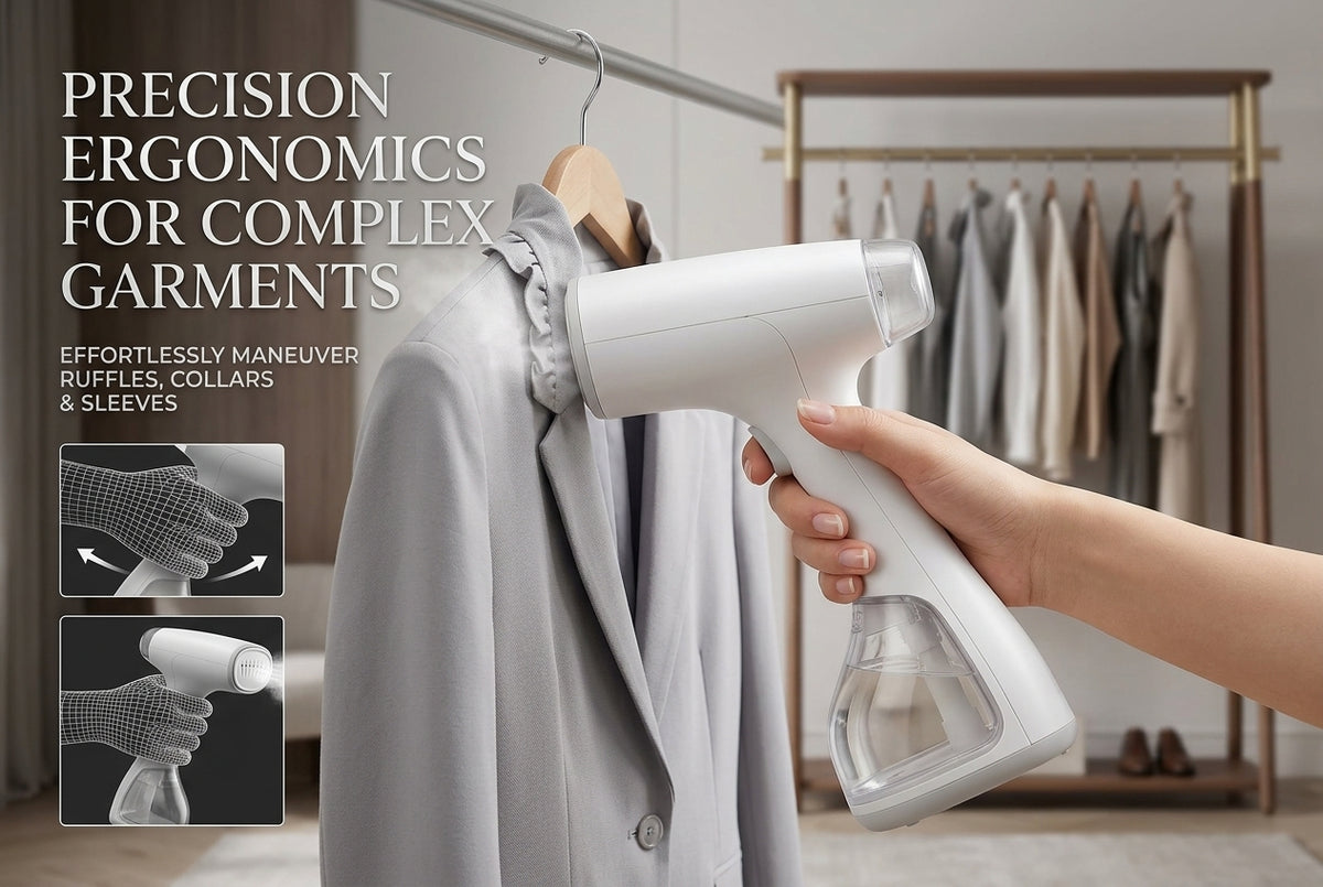 Portable Garment Steamer for Clothes – Compact Handheld Fabric Steamer, Fast-Heat Travel Clothes Steamer for Shirts, Dresses, Curtains & Home Use